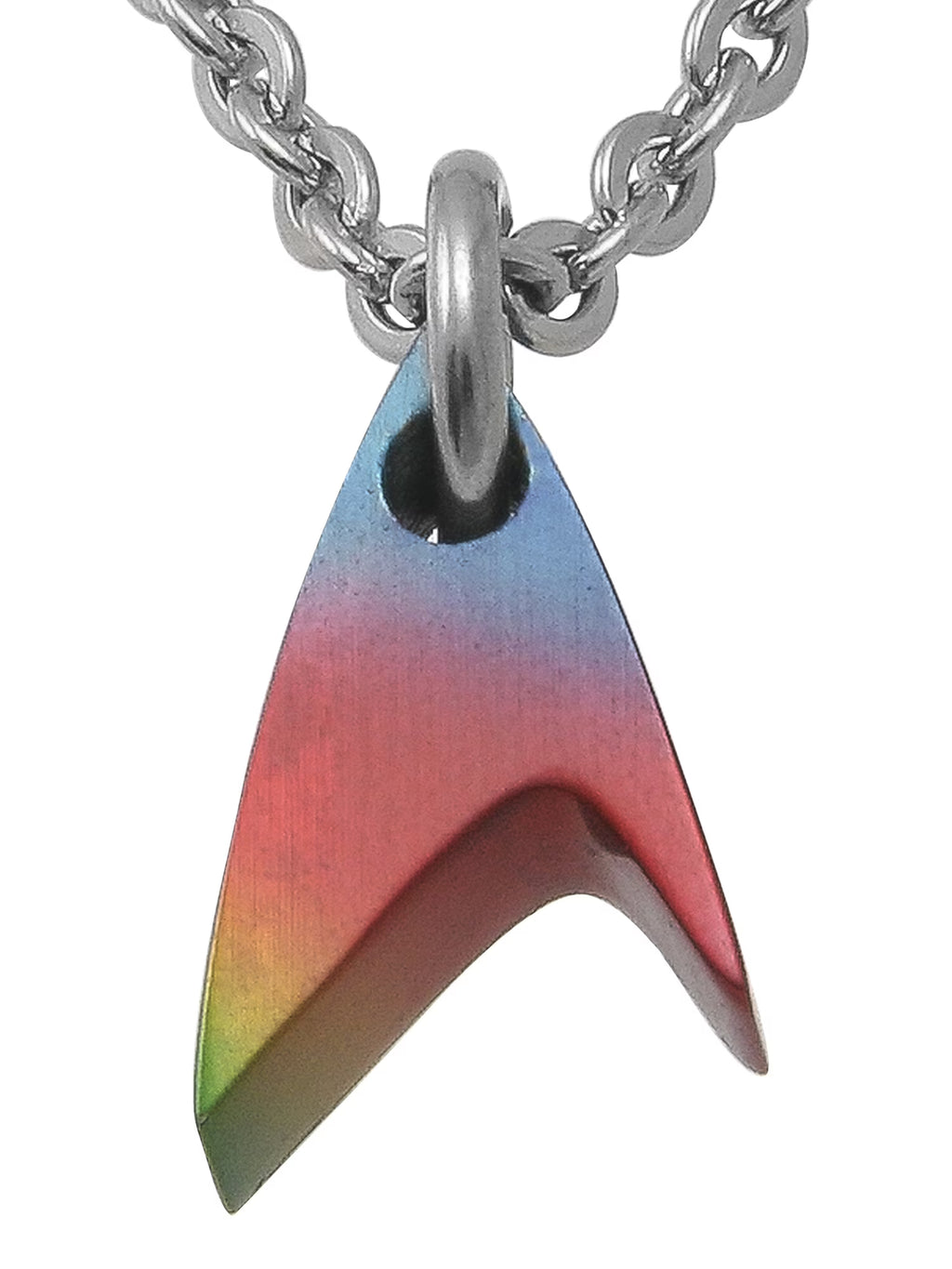 Titanium Rainbow Pendant Necklace D975