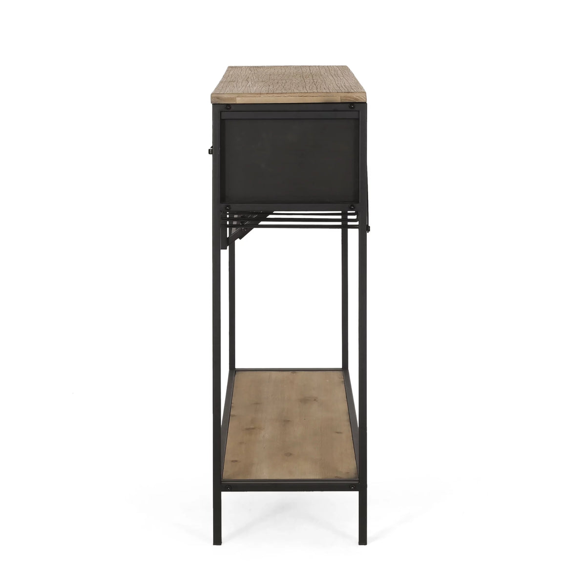 Wood and Metal Console Table with Storage P8376
