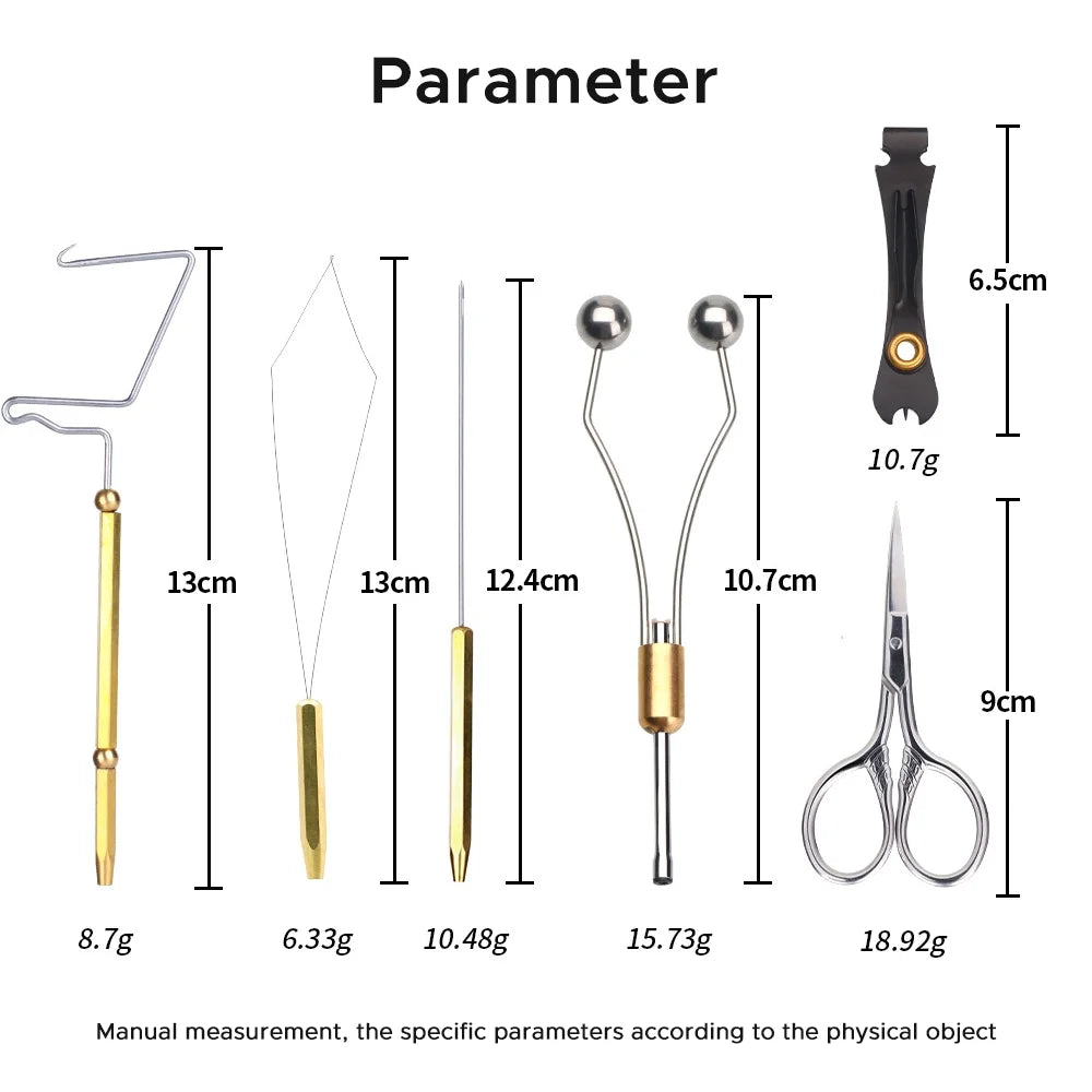 Fly Tying Tools Kit with Needle Whip Finisher Scissors W82616