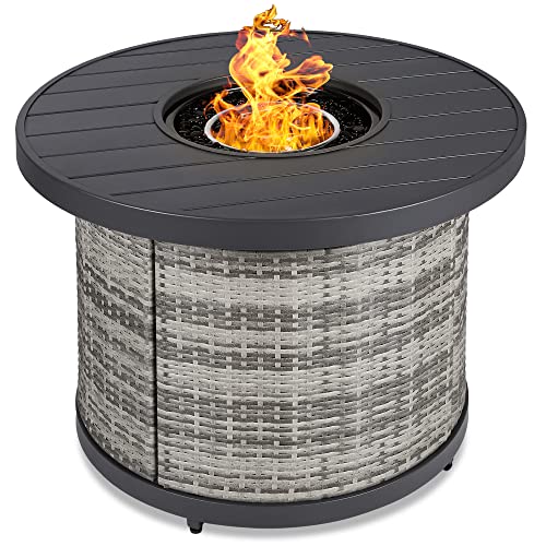 32in Round Gas Fire Pit Table C304584
