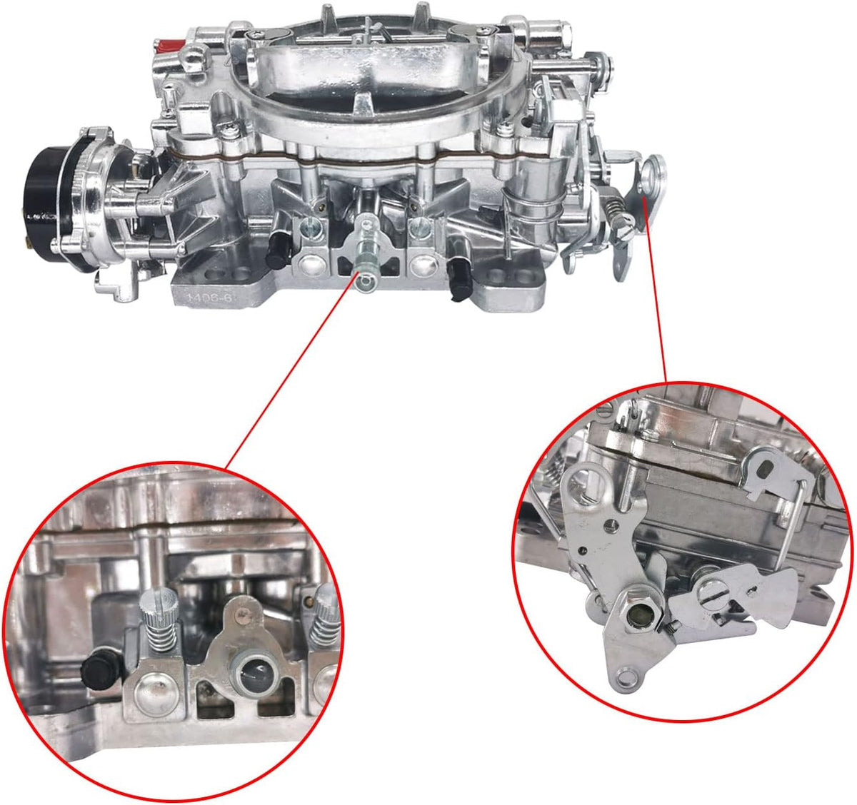 600 CFM 4 Barrel Carburetor with Manual Electric Choke V251675
