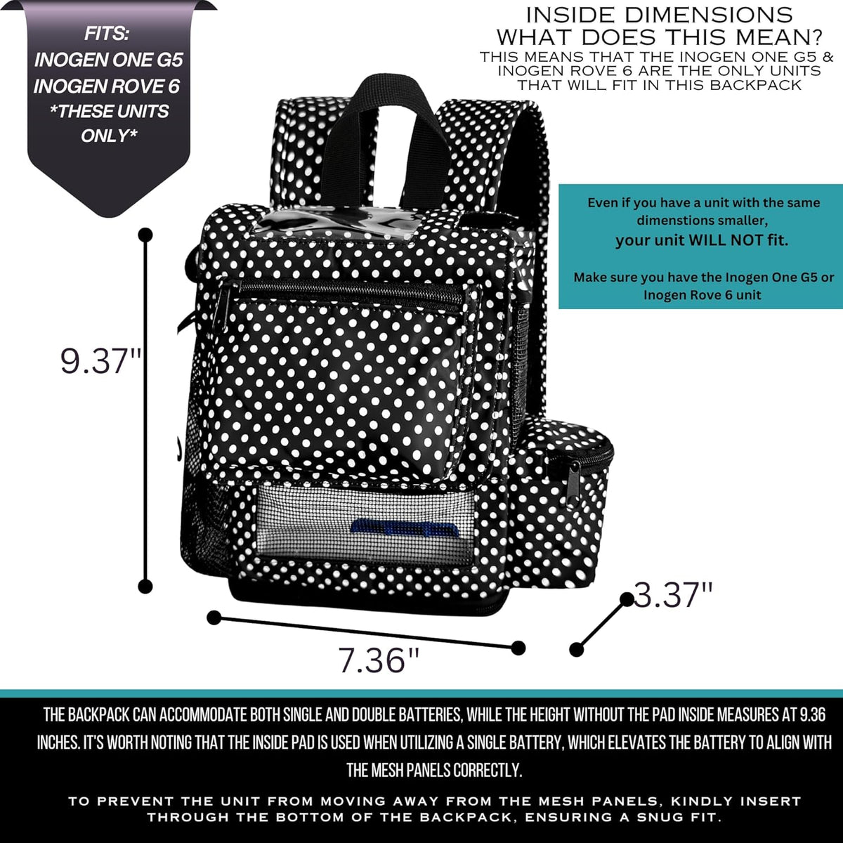 Backpack with padded straps, chest & waist straps V31326
