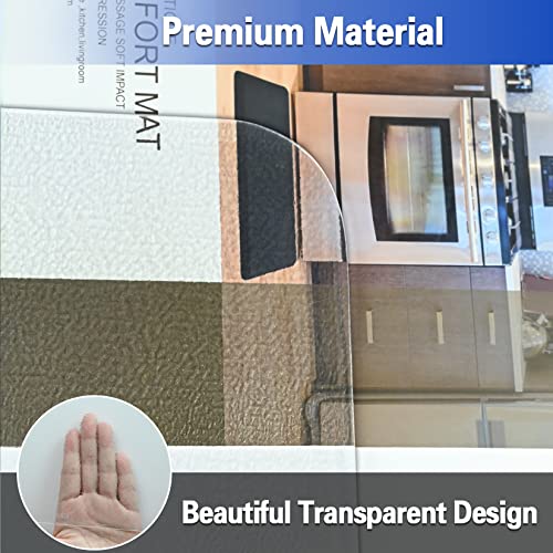 Clear 55'' x 35'' Thick Plastic Chair Mat W27960
