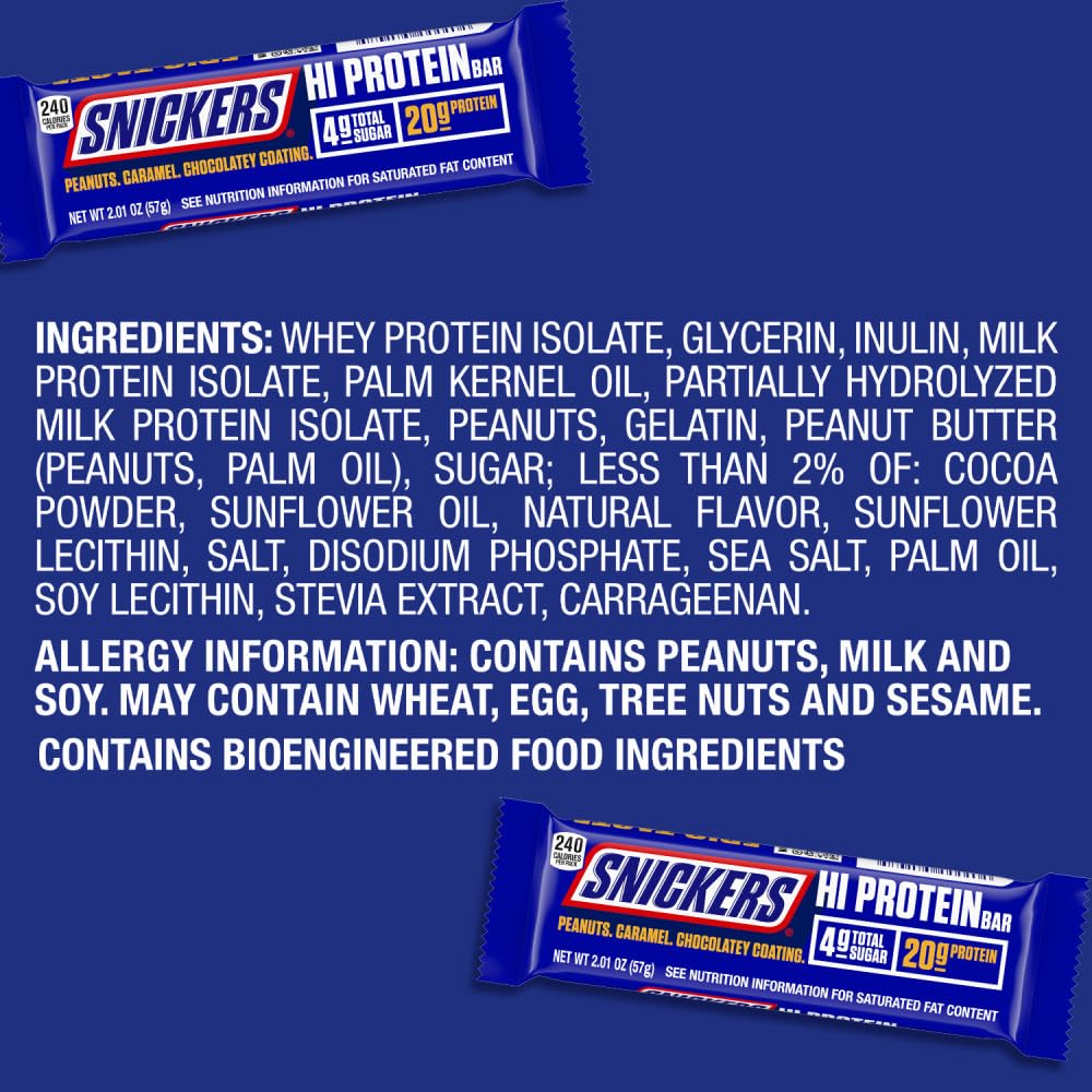 Peanut & Caramel Hi Protein Bar, 8.04 oz, 4 ct Box U43685