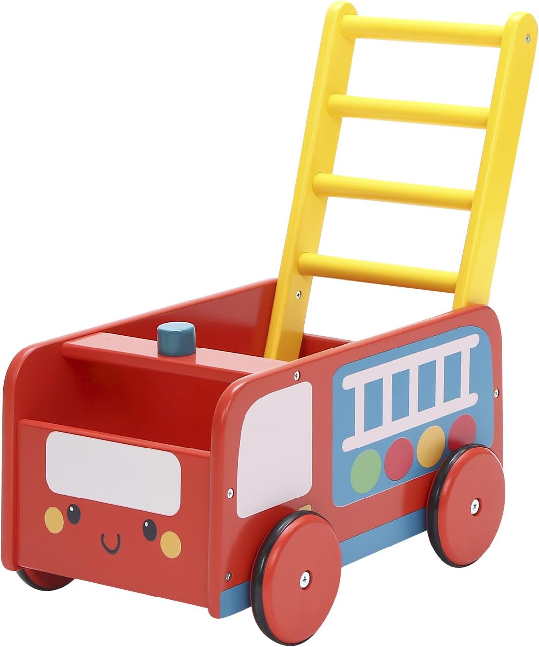 Wooden 4 Wheels Kids Push Wagon Cart M131