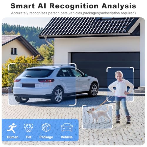 2K Pan/Tilt 360° View Solar/Battery Powered WiFi Security Cameras J42727