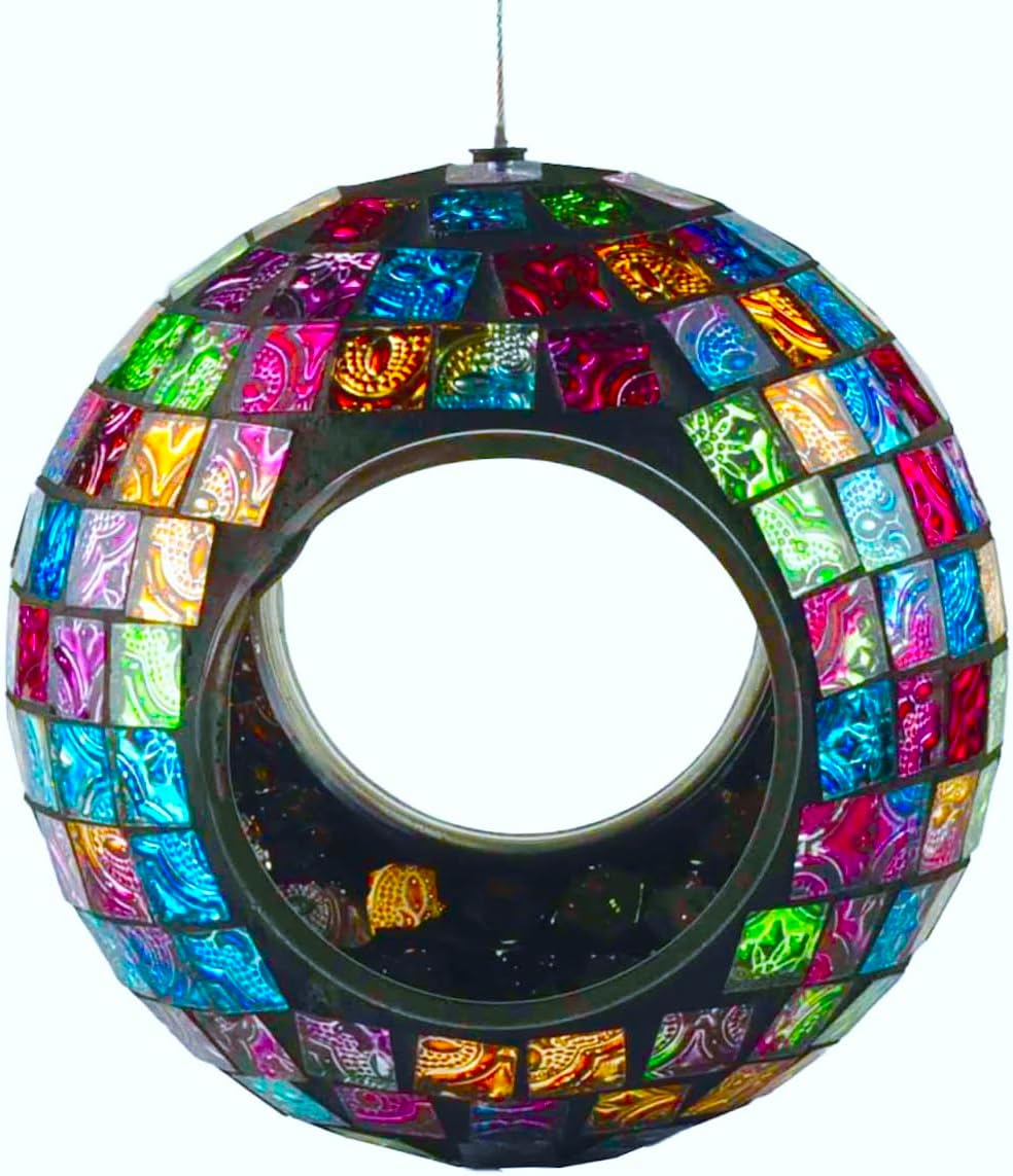 Mosaic Glass Hanging Bird Feeder I631501