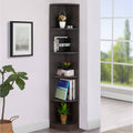 5 Tier Corner Wooden Bookcase Shelving Unit E76658