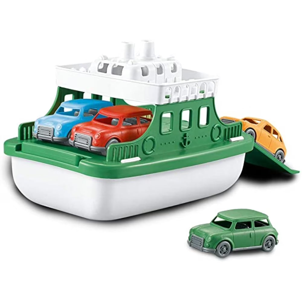 Green Toys Ferry Boat with 4 Cars Bathtub Toy R915