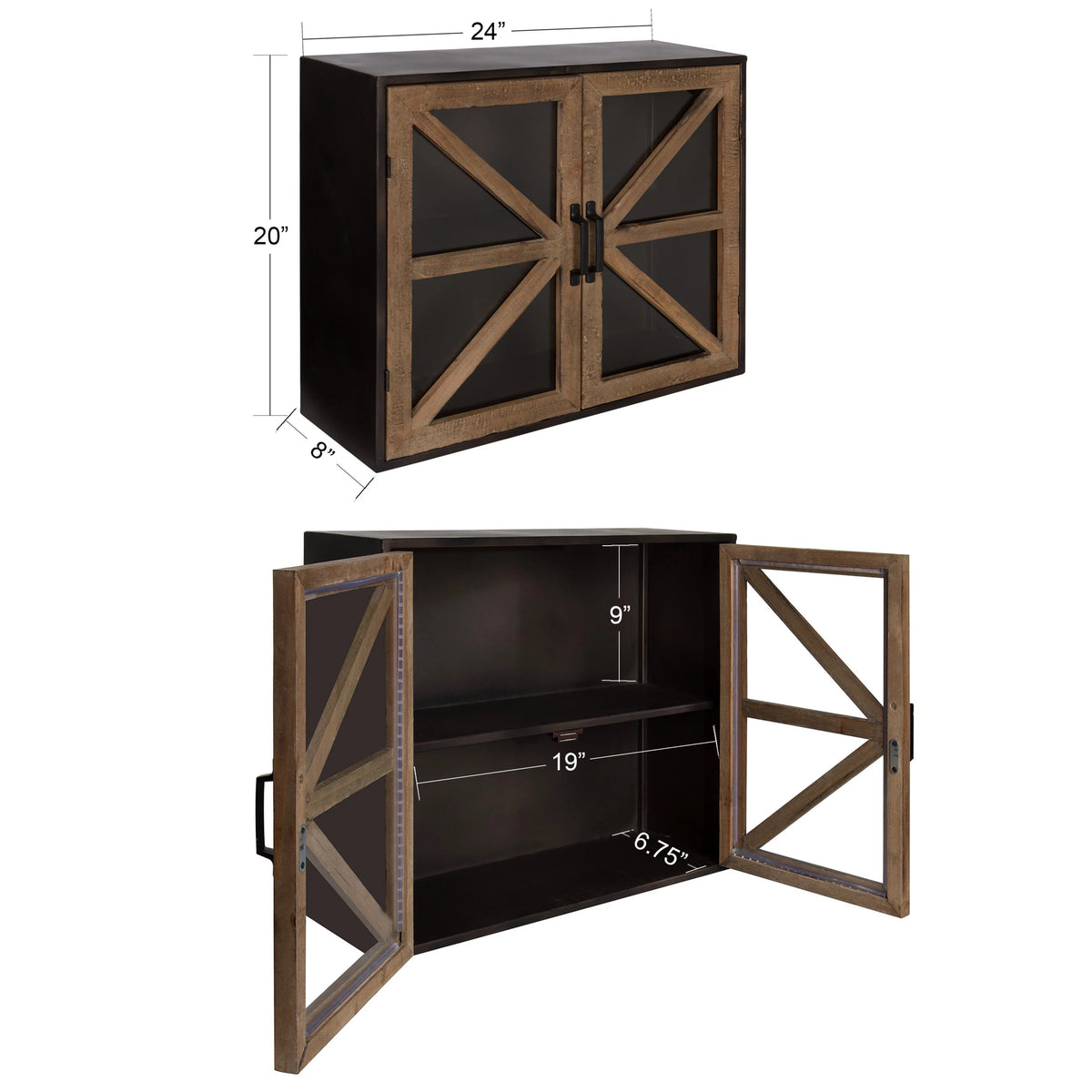 Wall Mounted Double Door Storage Cabinet Y5754