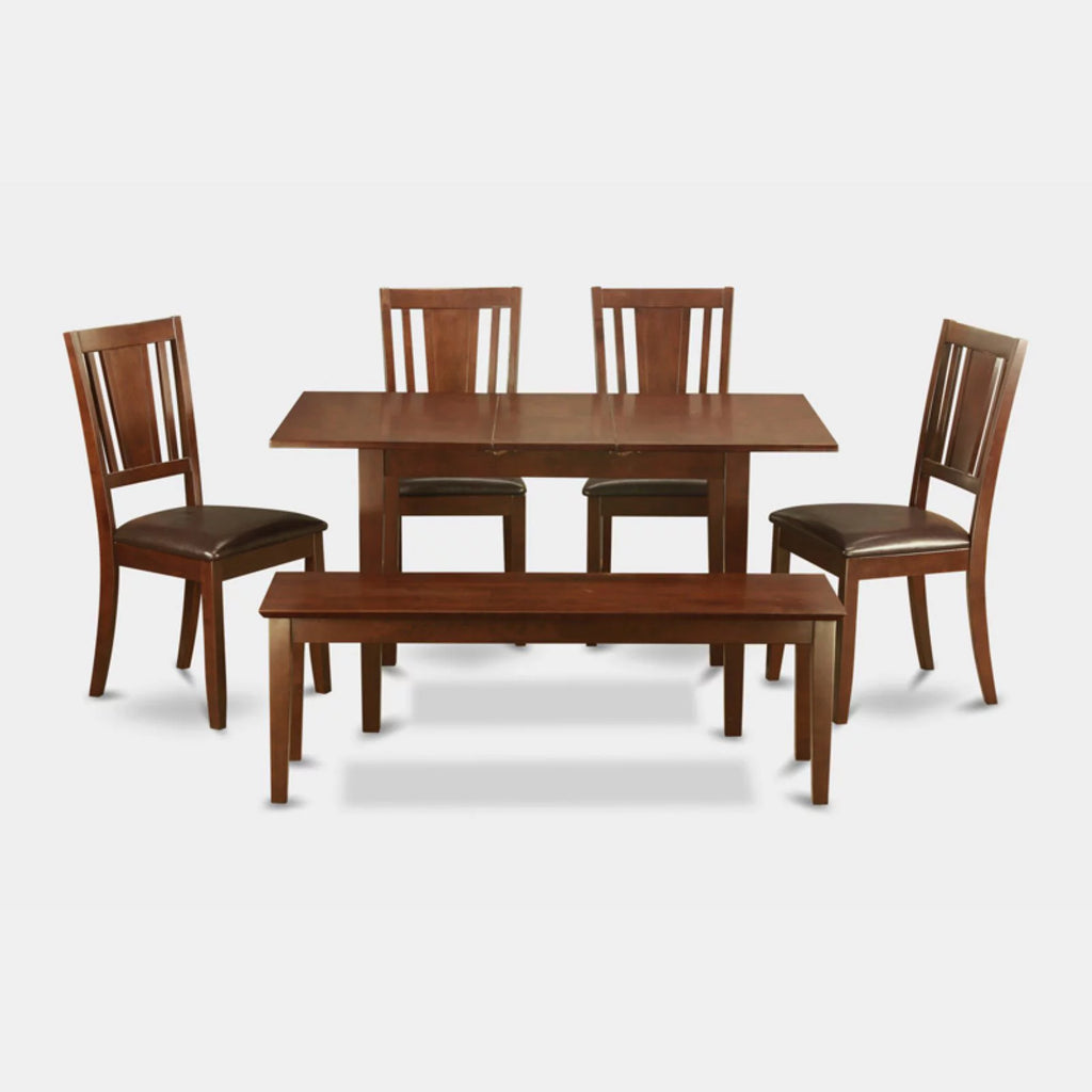 6 Piece Mahogany Wood Dining Table Set G905
