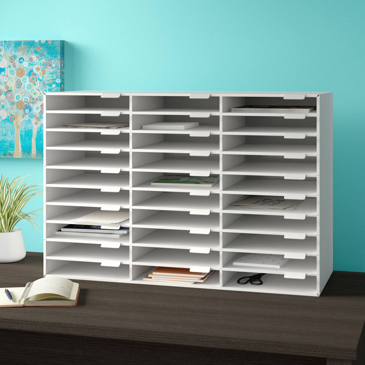 White 30 Slot File Organizer Y815752
