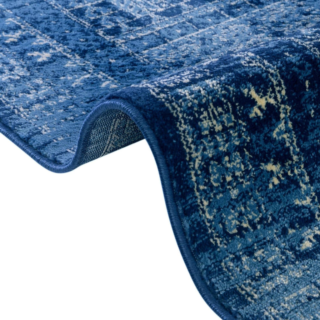 8' Octagon Blue Rug X8340