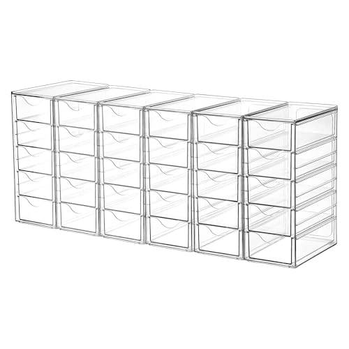 Acrylic 16 Drawers 4 Set Clear Storage Organizer S427