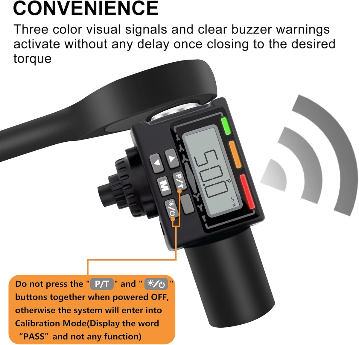 3/8 Drive Digital Torque Adapter Converter with Tire Pressure Gauge X762518