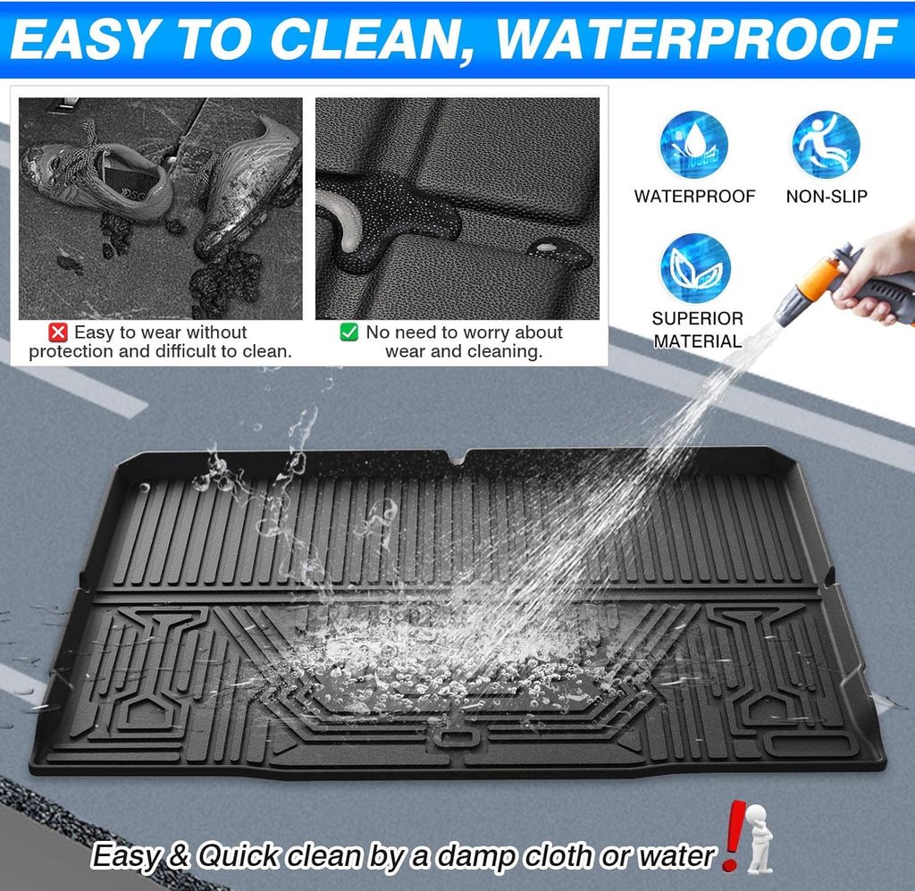 Custom Fit All Weather Car Cargo Mat for 2021 2022 Ford Bronco 4-Door, Pack of 2 W32160