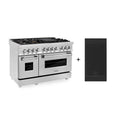 48 6.0 cu. ft. Gas Burner Electric Oven with Griddle Stainless Steel L854554