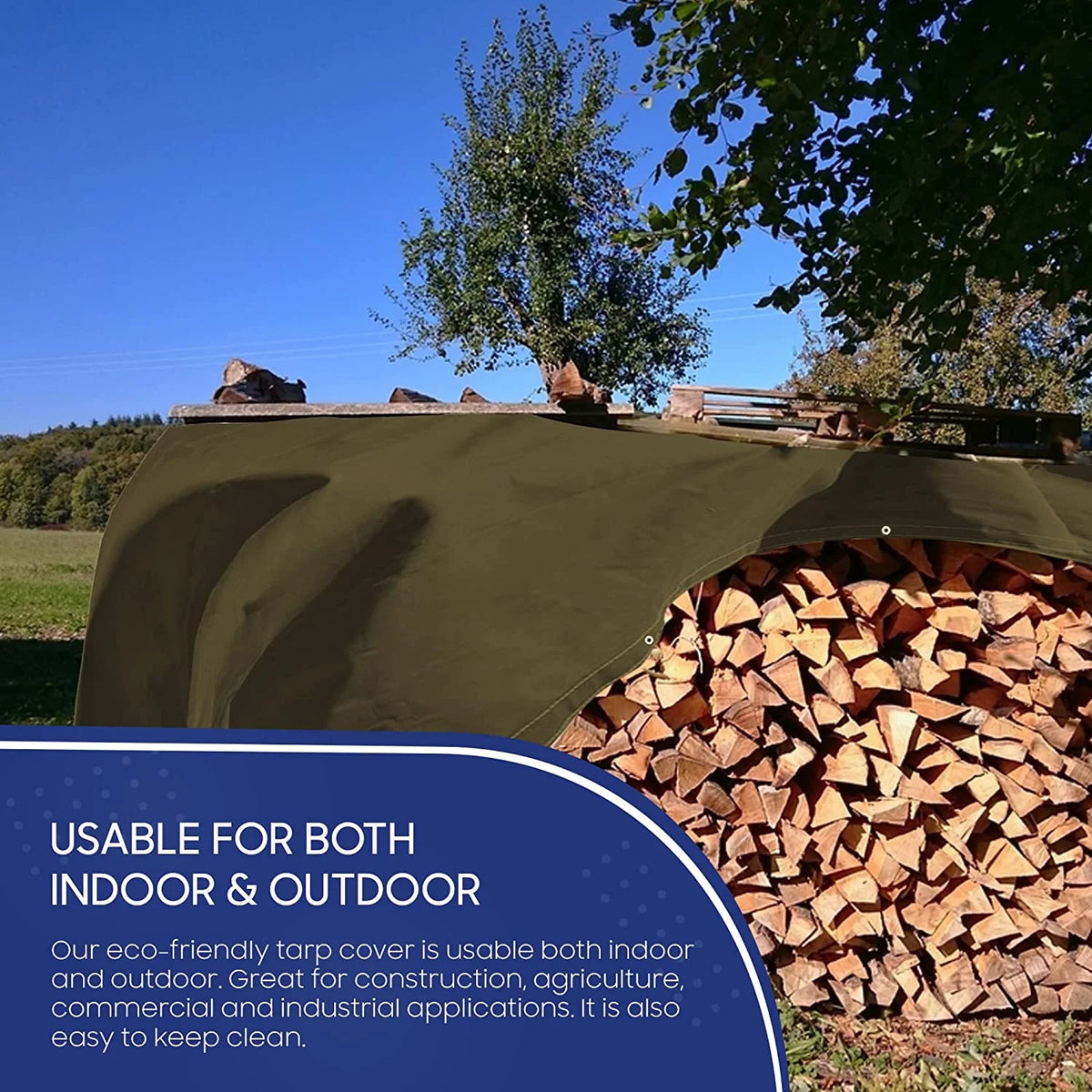 20 Mil Canvas Tarp with Brass Grommet Olive Drab 6'x8' P260812