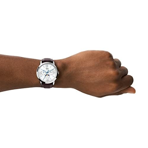Chronograph Watch with Stainless Steel Bracelet or Genuine Leather Band X4720