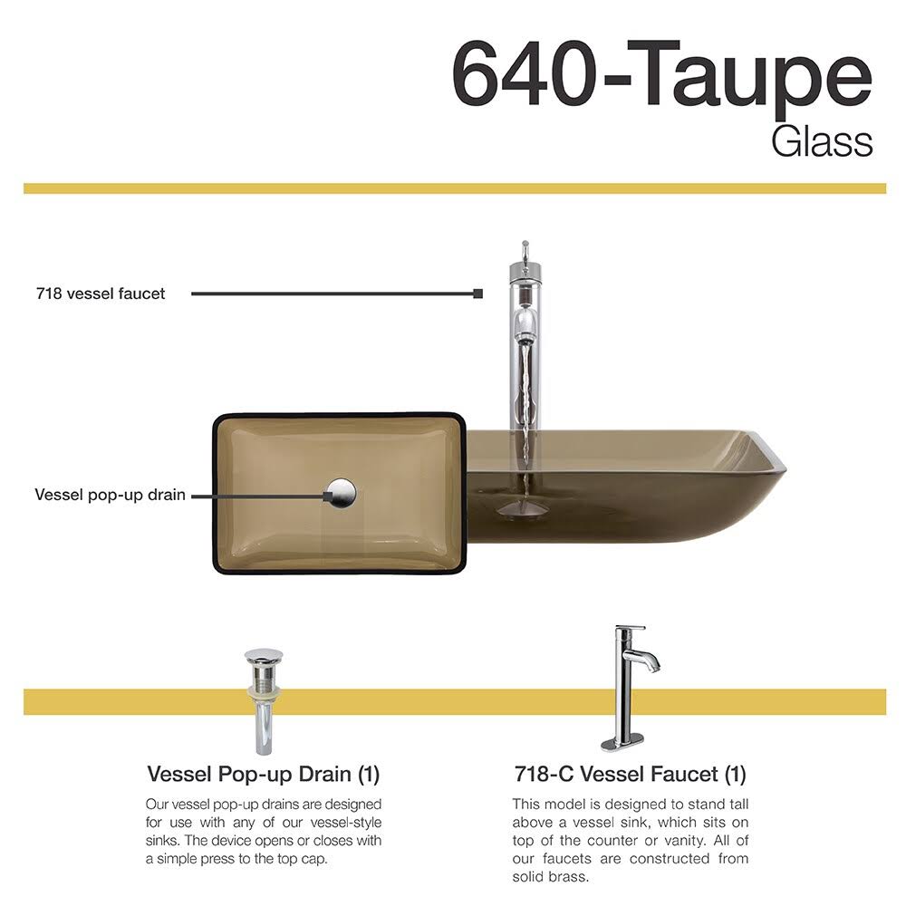Taupe Chrome Vessel Faucet J831