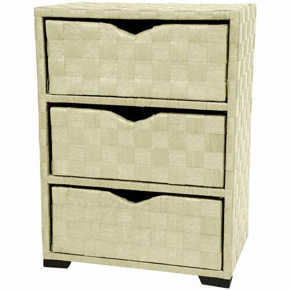 Natural Fiber 3 Drawer Chest of Drawers K317232
