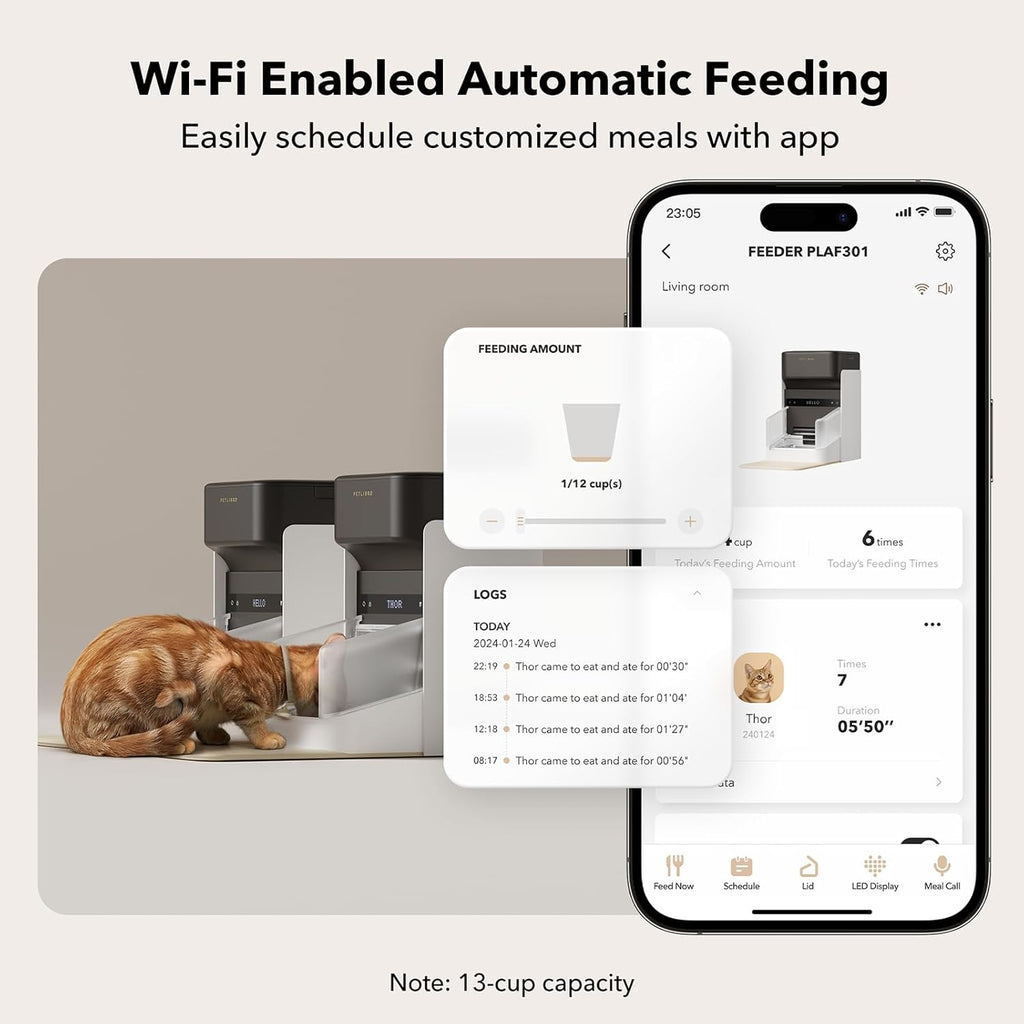2 Packs RFID Automatic Cat Feeders, 3L K131
