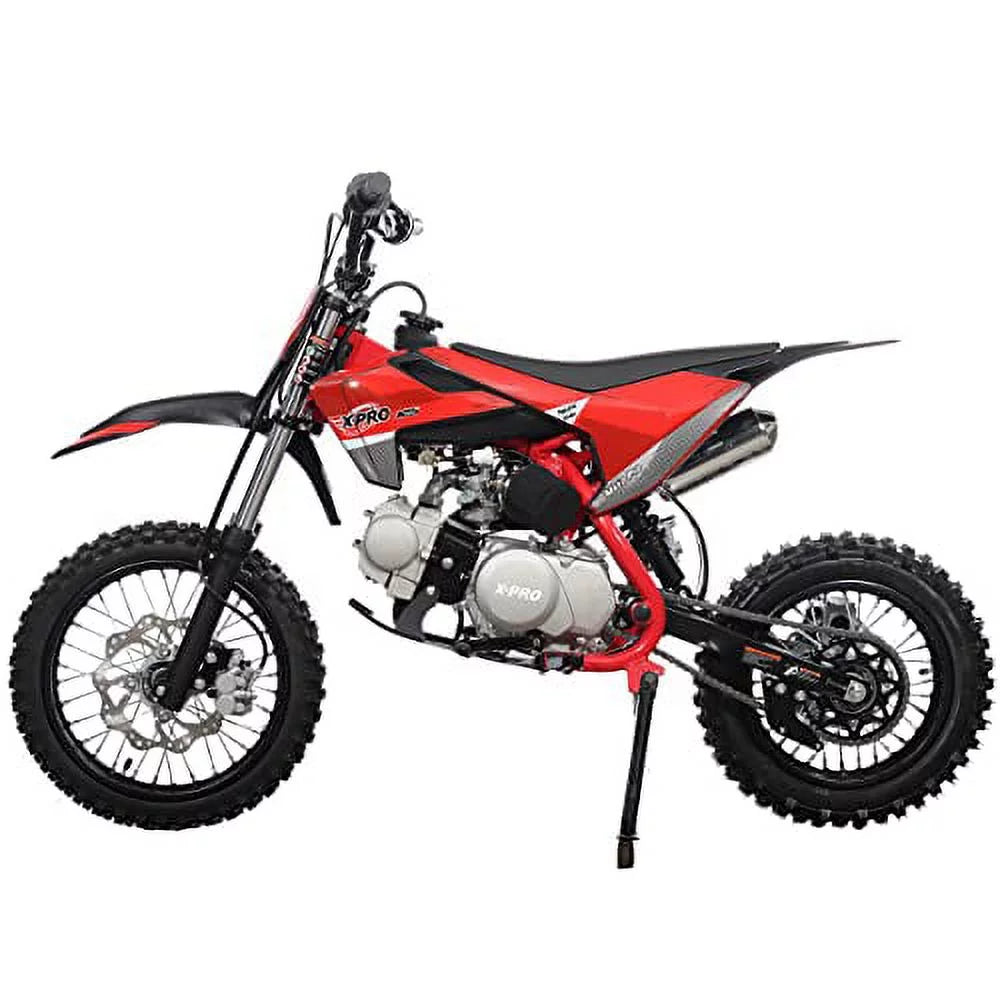 125cc Gas Pit Dirt Bike 4-Speed Semi-Automatic Kick Start 14"/12" Tires O446010