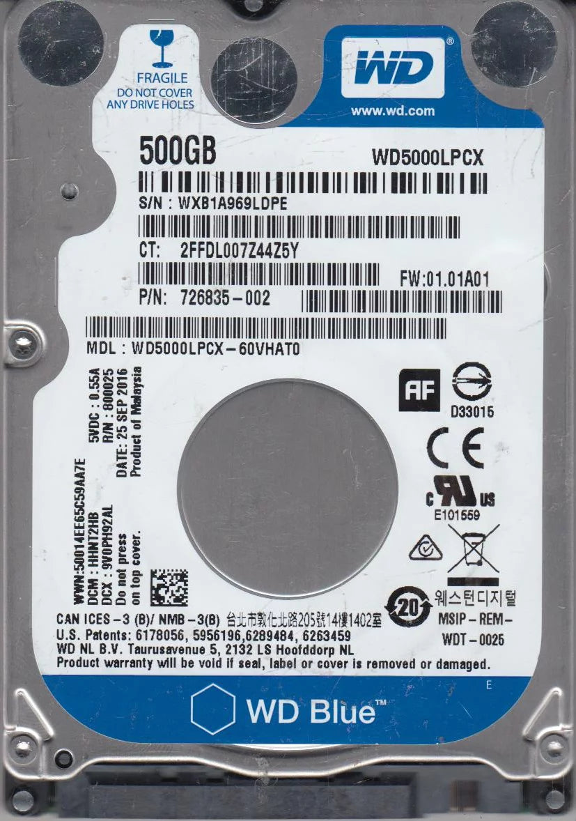 500GB SATA 2.5 Hard Drive Q422