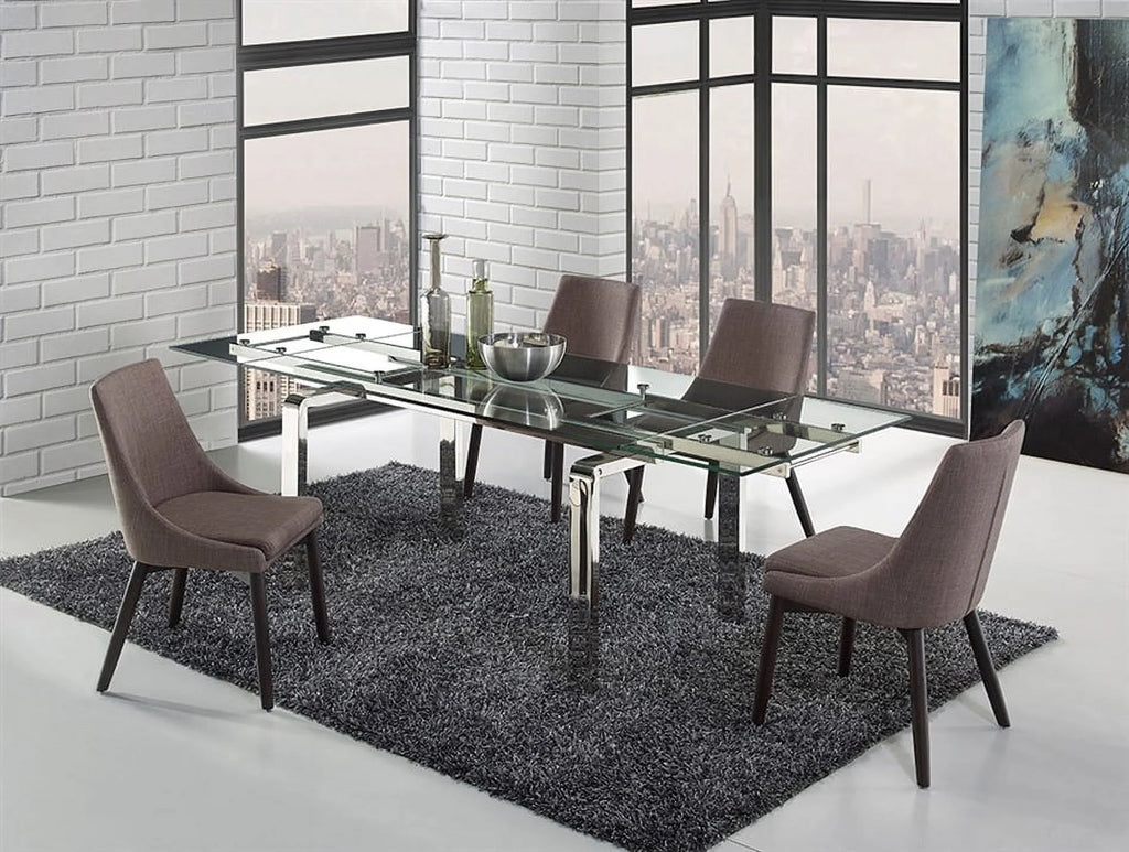 Modern Stainless Steel Extendable Dining Table K360096