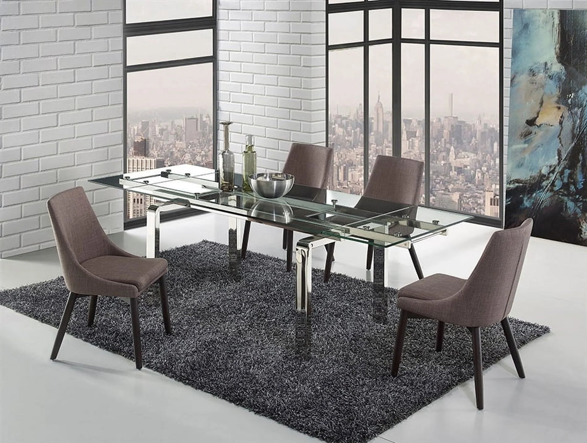 Modern Stainless Steel Extendable Dining Table K360096