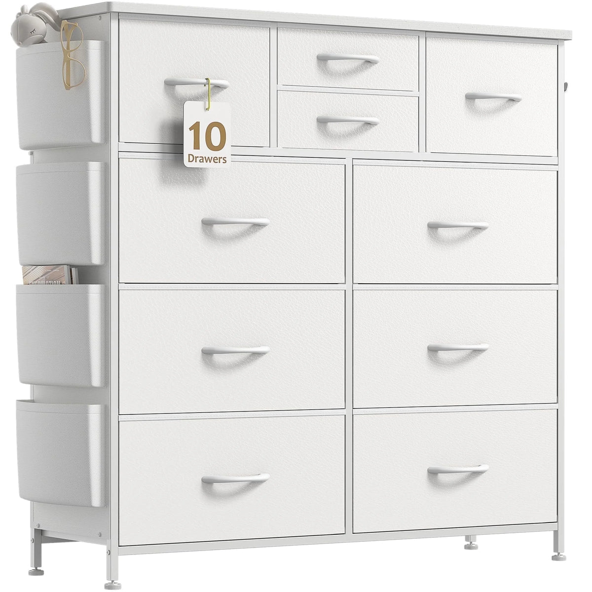 White 10 Drawer Dresser H2985