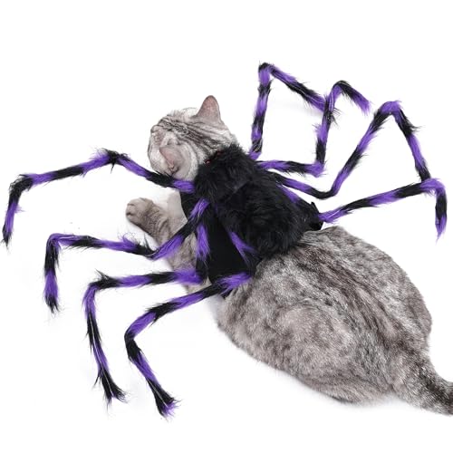 Furry Purple and Black 8 Legs Dog Cat Costume O33788