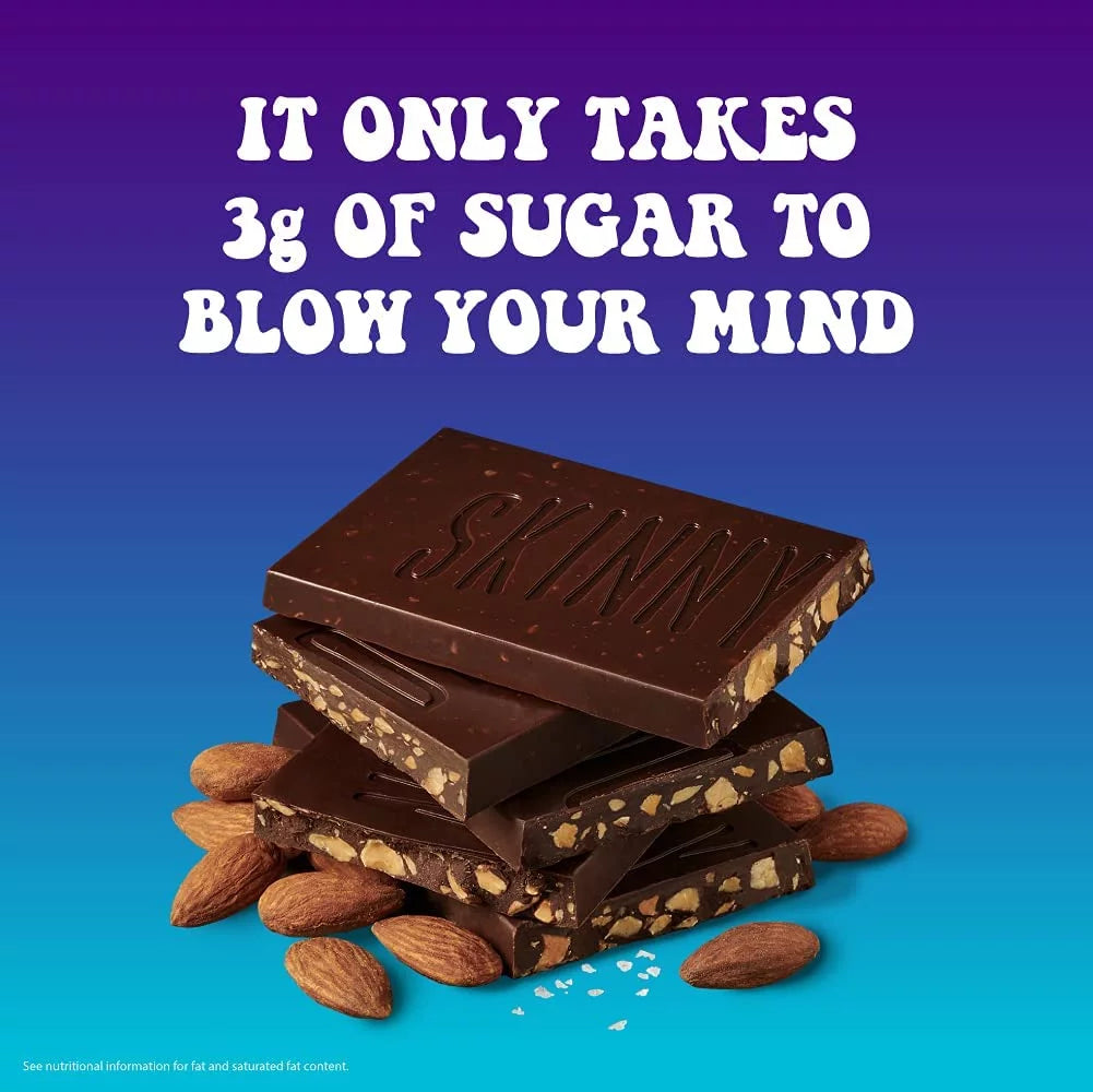 Dark Chocolate Almond Sea Salt 2.8oz Chocolate Bar Pack of 6 R34849