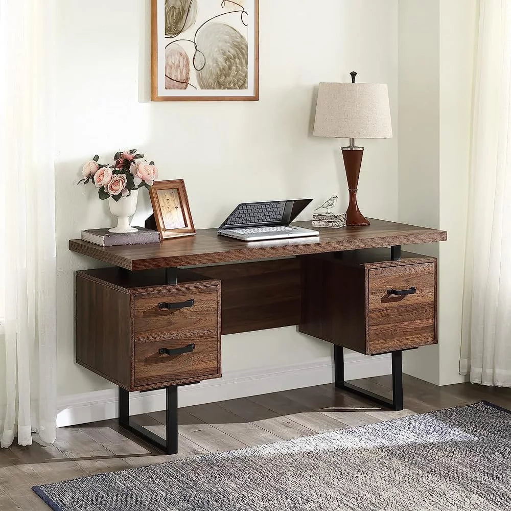 59 Inch Writing Desk with Drawers B754