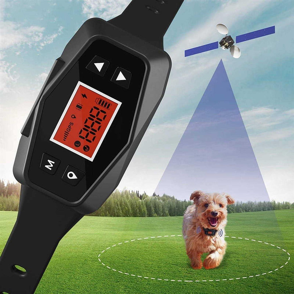 GPS Dog Fence System Wireless Collar with Beep Vibration Static Shock R4995