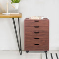 Dark Walnut MDF PVC Wooden File Cabinet H18312