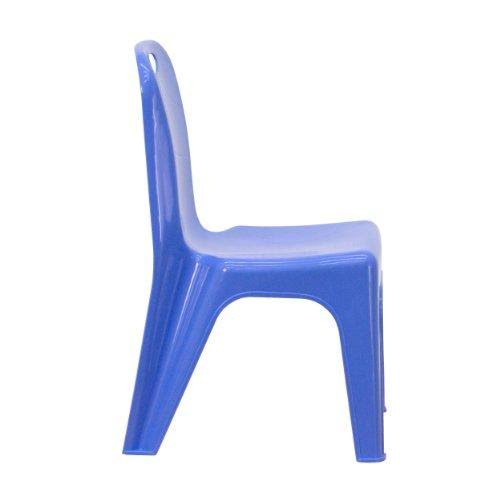 Blue Plastic Stackable School Chair with Carrying Handle C95775