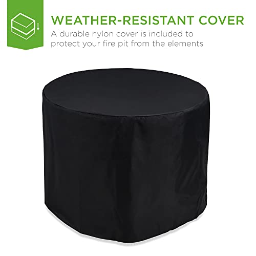32in Round Gas Fire Pit Table C304584