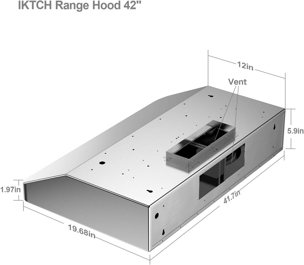 30 Inch Under Cabinet Range Hood with 900-CFM, 4 Speed Gesture Sensing&Touch Control Panel, Stainless Steel Kitchen Vent with 2 Pcs Baffle Filters J790
