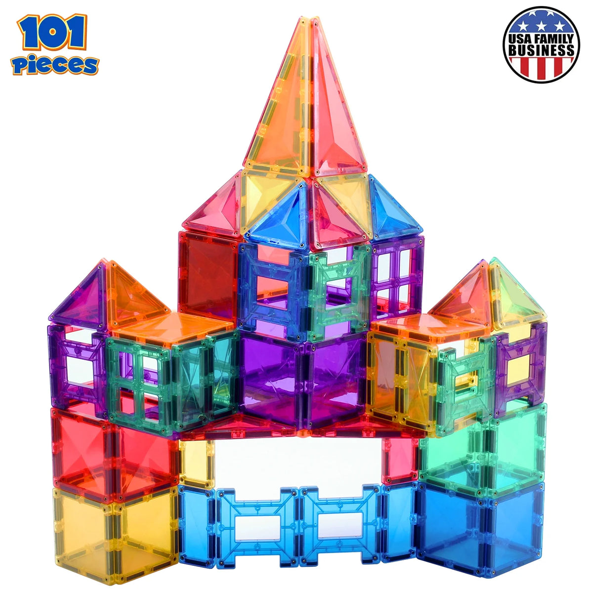 101 Pcs Magnetic Building Tiles with Storage R6614