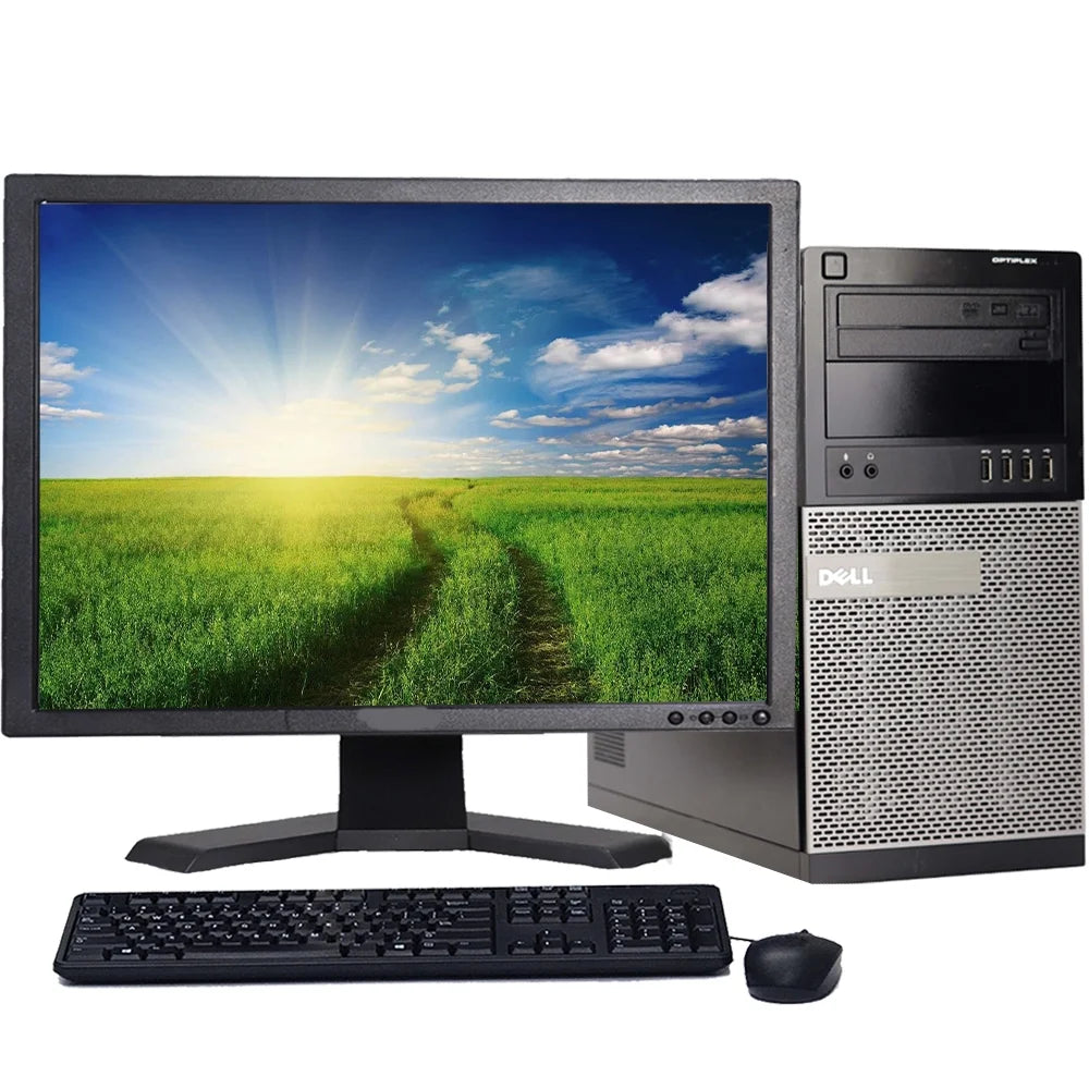 Restored Dell OptiPlex Windows 10 Professional Desktop Computer Tower Intel Core i3 Processor 8GB RAM 500GB Hard Drive DVD-RW with 22" LCD Wi-fi Keyboard and Mouse PC Refurbished B807163
