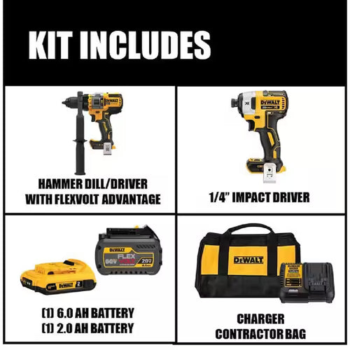20V MAX Cordless Brushless Hammer Drill/Driver 2 Tool Combo Kit S821343