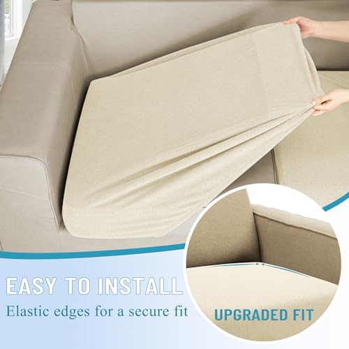 11 Pieces Stretch Jacquard L Shaped Sofa Slipcover Dark Gray F909656
