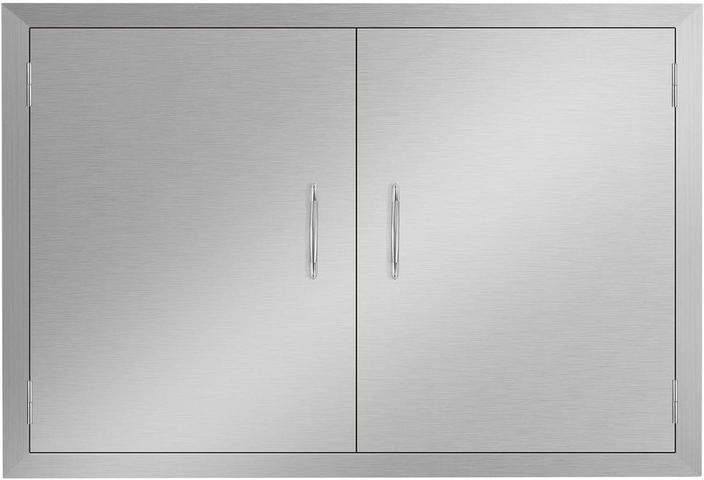 Outdoor Kitchen Stainless Steel Double Door 28W x 19H Inch N598