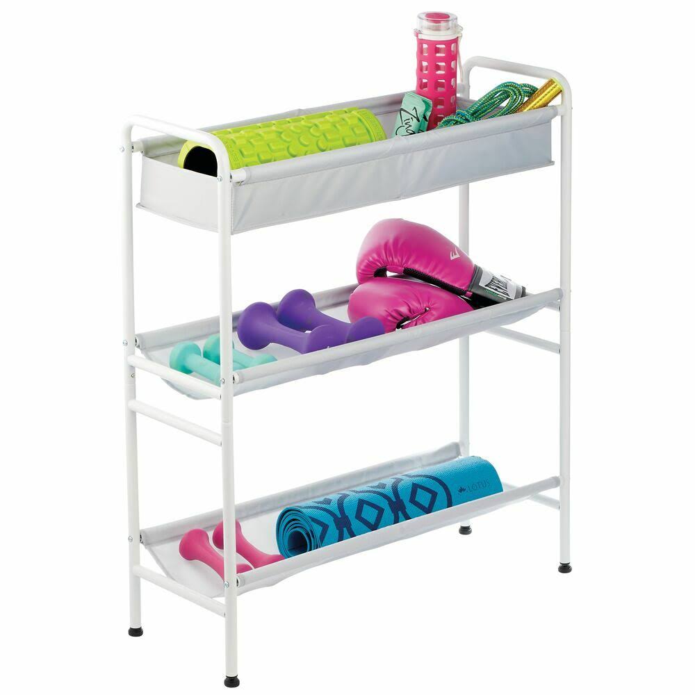 3-Tier Metal and Fabric Storage Cart C9239