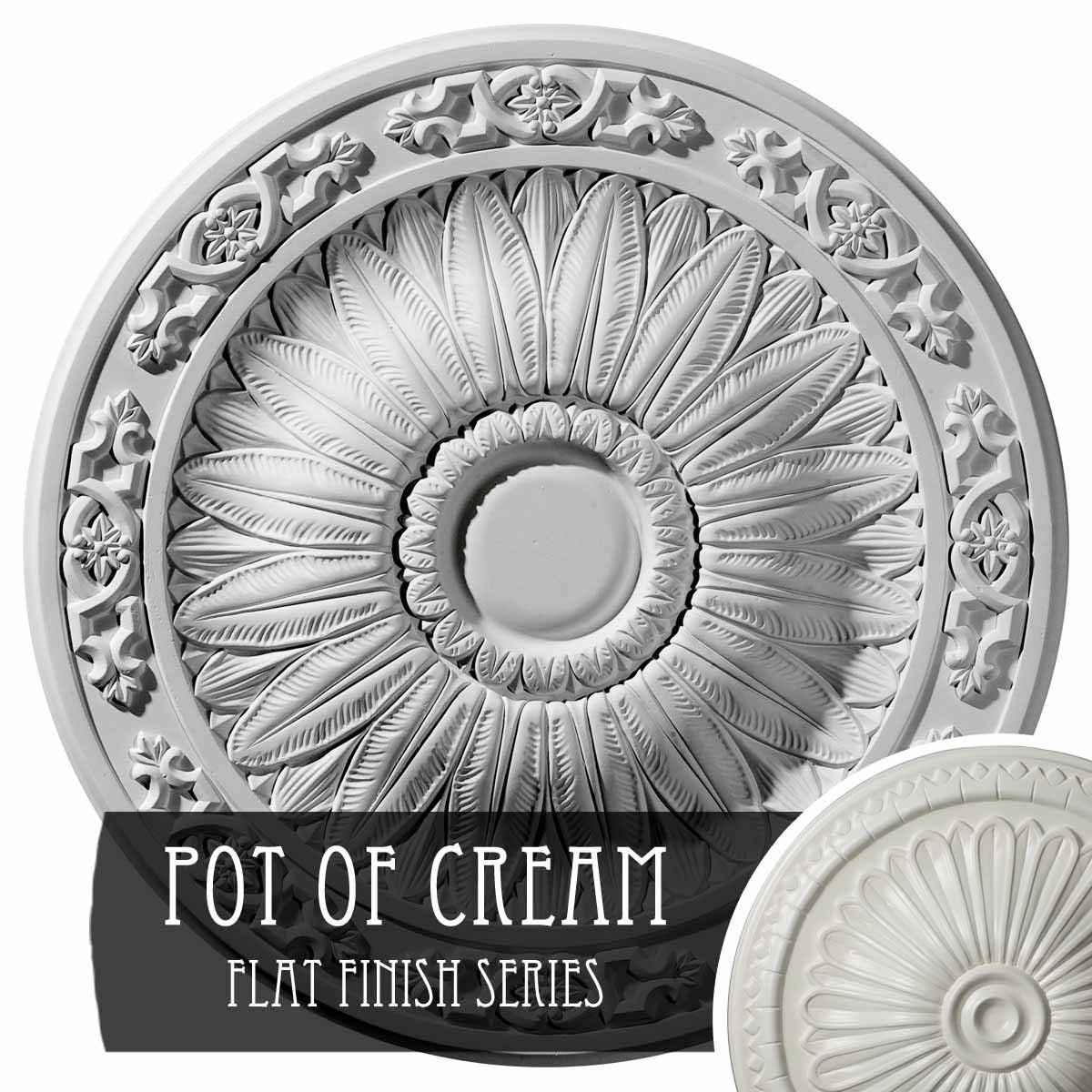 20 1/4x22OD x 1 1/2x22P Hand-Painted Ceiling Medallion G487