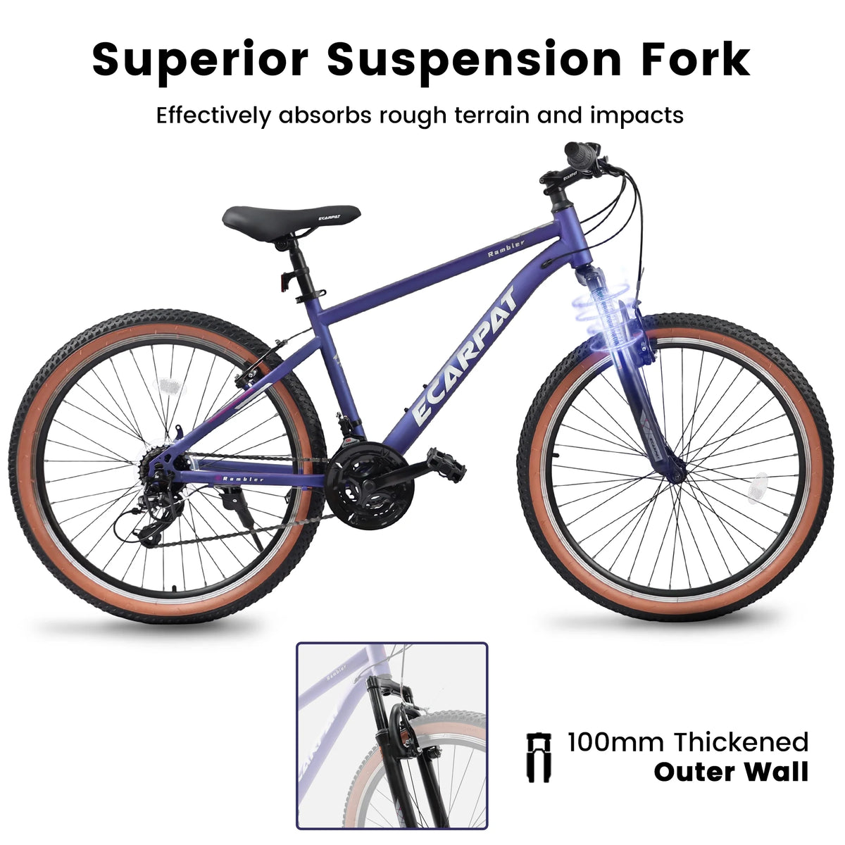 24 Inch 21-Speed Disc Brakes Front Suspension Mountain Bike S936149
