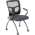 Nesting Chairs with Mesh Back and Fabric Seat D3090