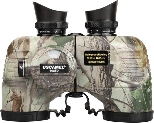 10x50 Waterproof Marine Binoculars with Rangefinder Compass I386372