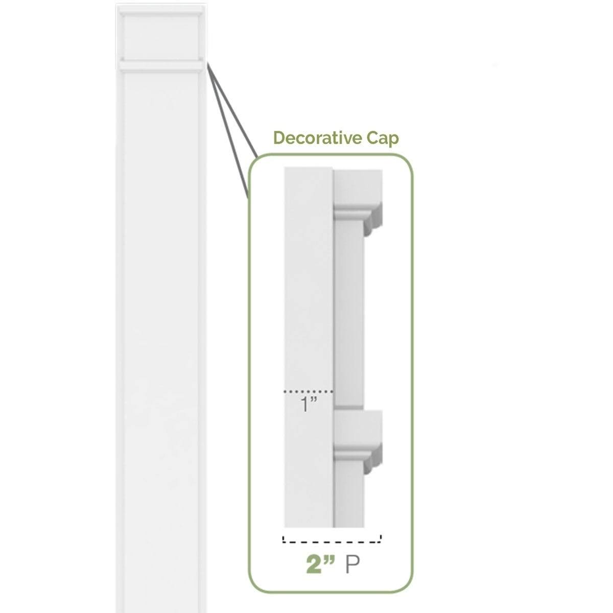Smooth PVC Pilaster with Decorative Capital and Base (Pair) A58828